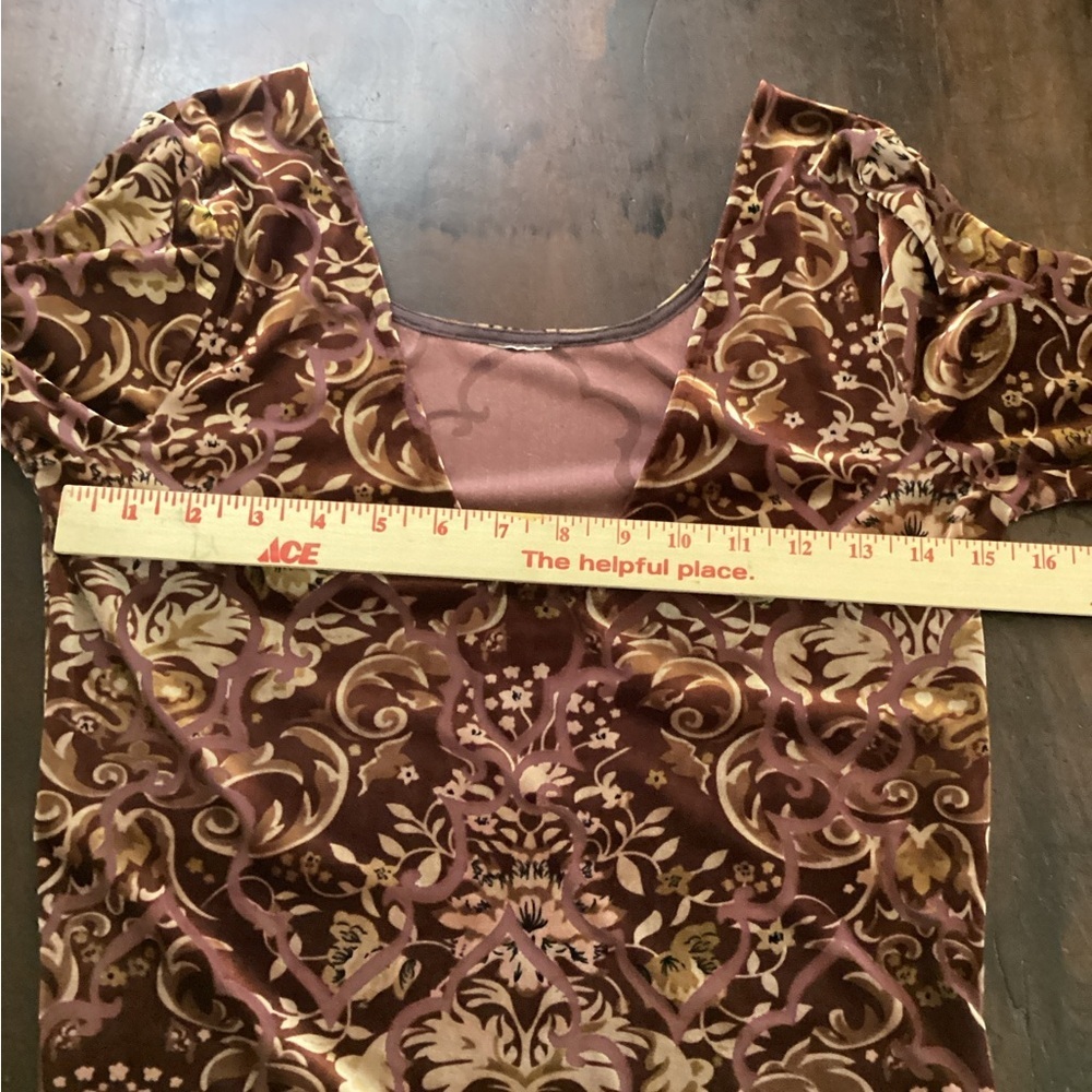 Lucky Velvet Burnout Dress Sz Sm - Picture 9 of 10